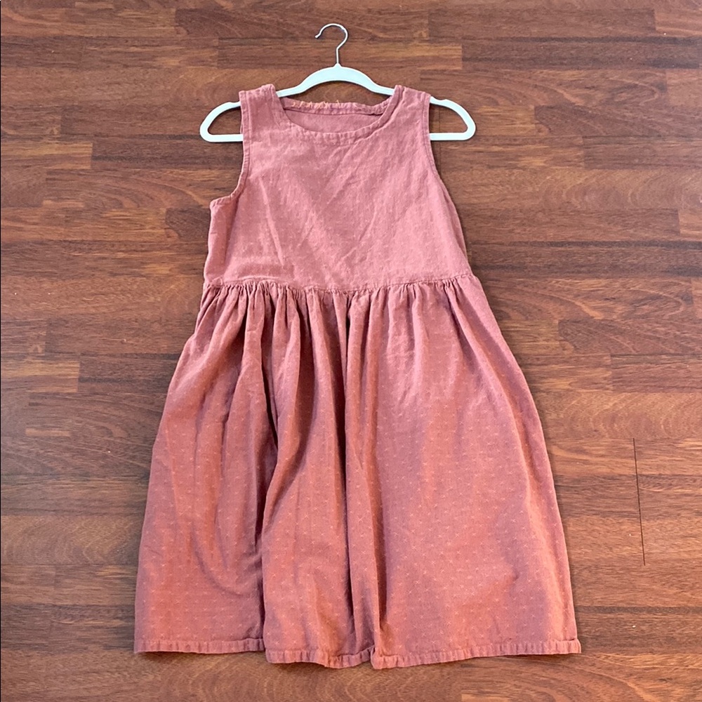 Charming Mauve Linen Blend Dress